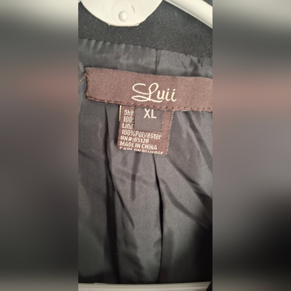 Luii Vest Cardigan Women's Black and Gray Sleeveless Jacket XL Formal Party - Picture 6 of 16